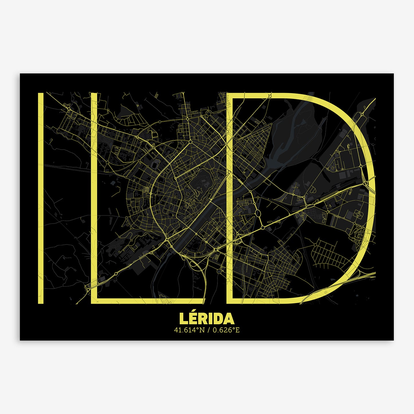 Lerida Map V07 Night / No Frame / No