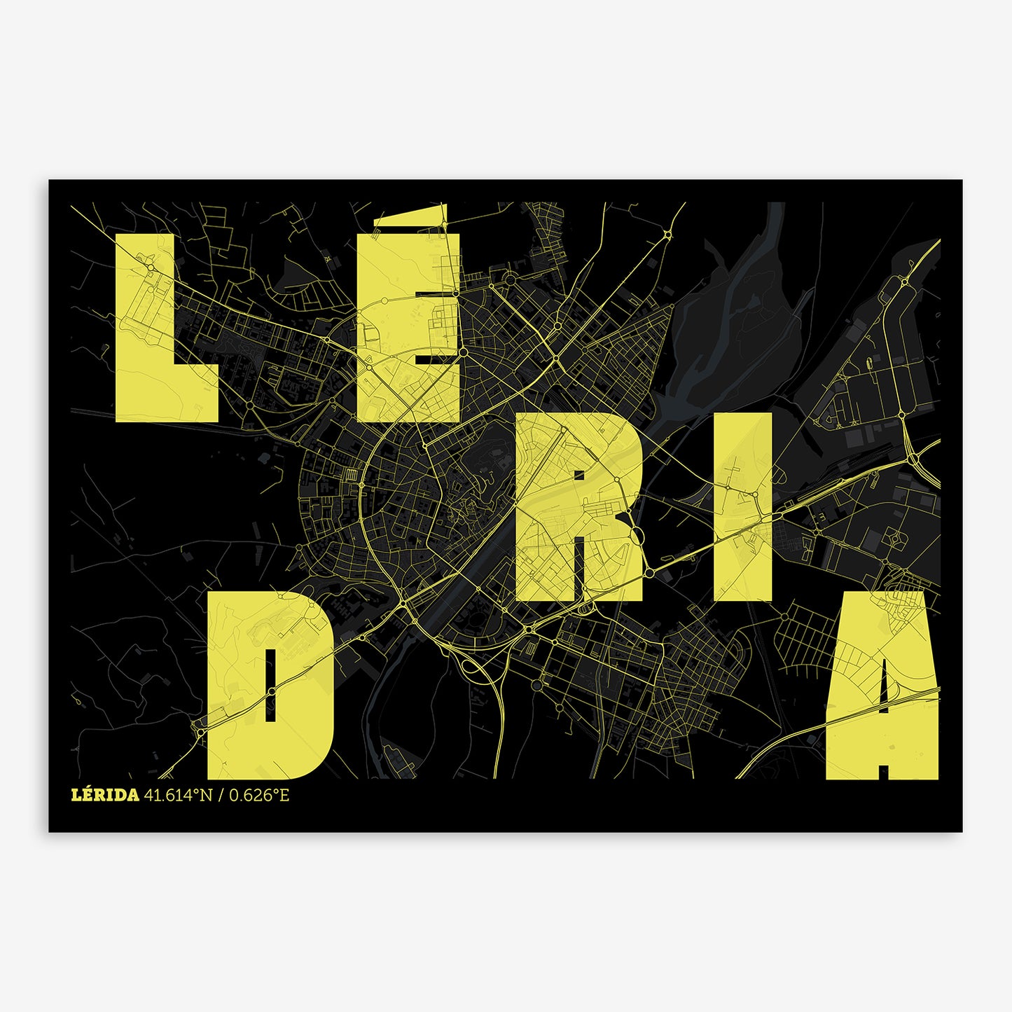 Lerida Map V08 Night / No Frame / No