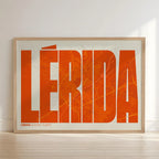 Recuerdo gráfico de Lérida – Lámina tipográfica contemporánea