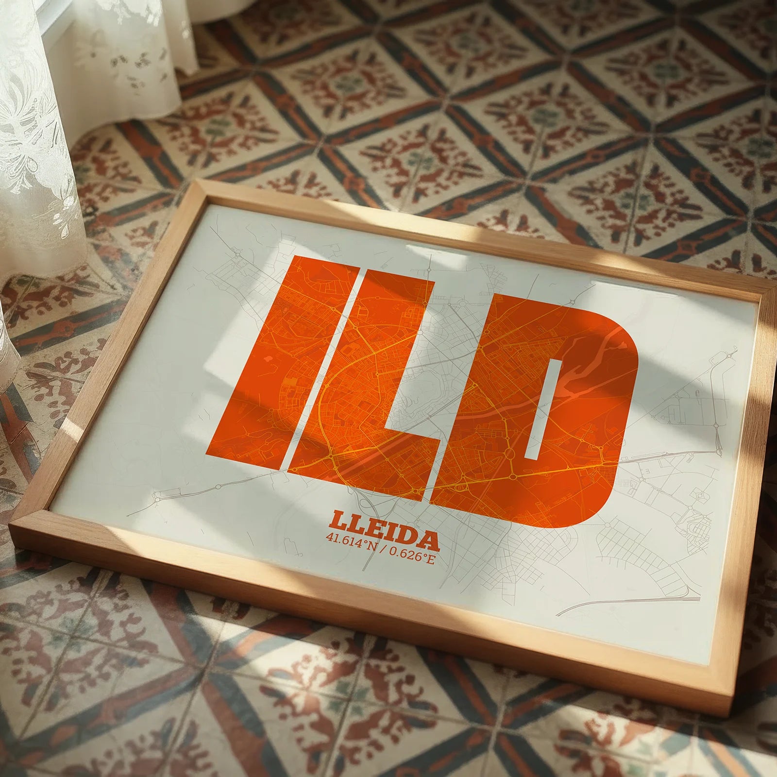 Lleida decorative print – Modern typographic art