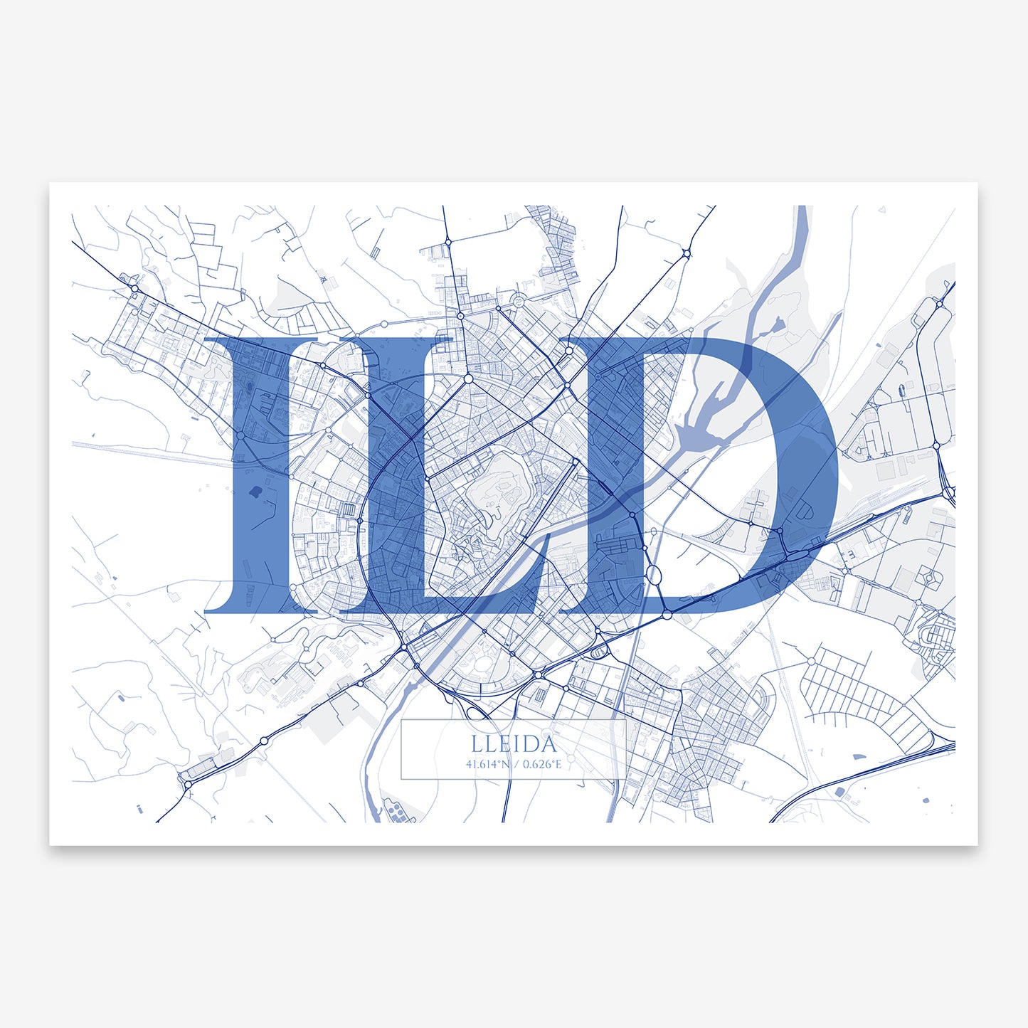 Lleida Map V06 Med / Frame / Yes