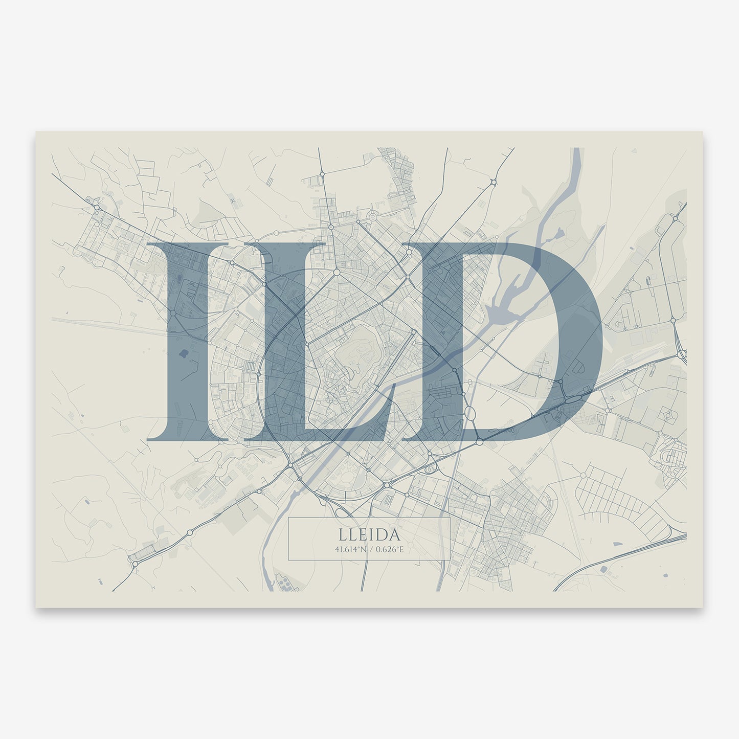 Lleida Map V06 Seaside / Frame / Yes