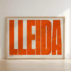 Recuerdo gráfico de Lleida – Lámina tipográfica contemporánea