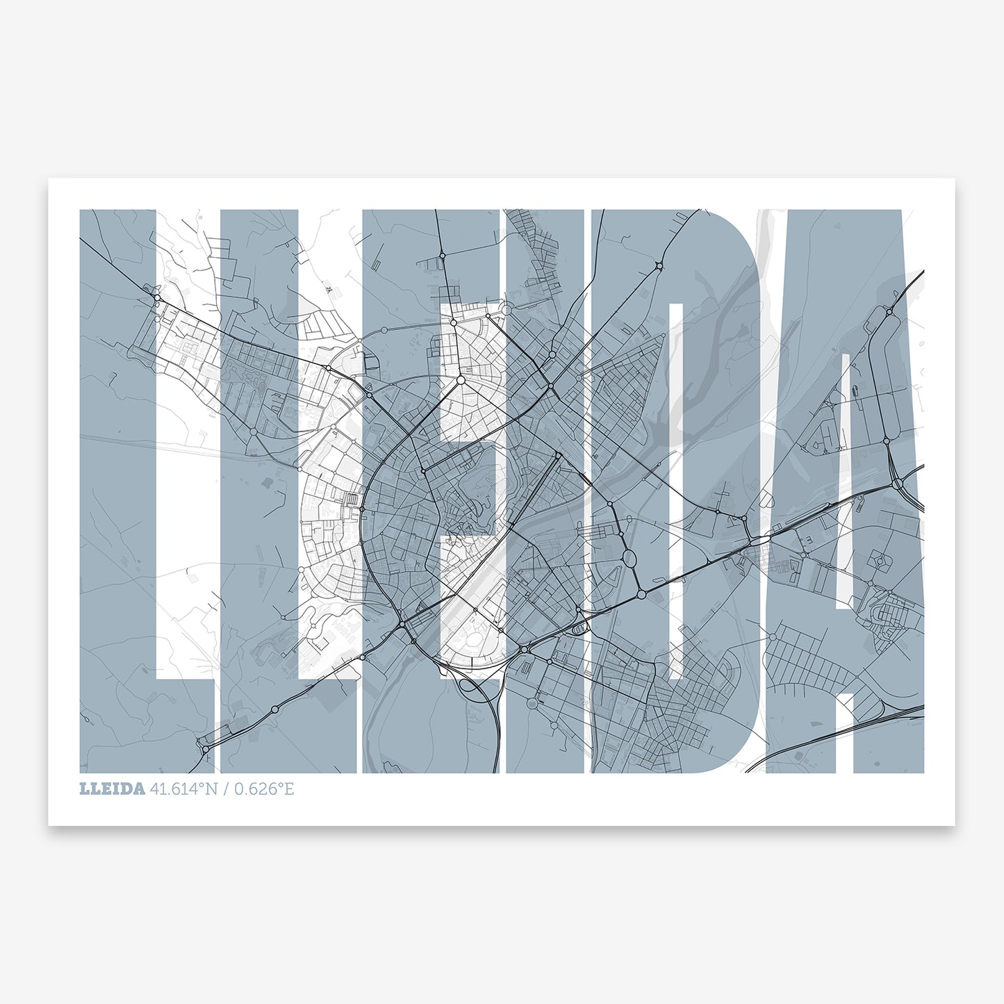 Lleida Map V09 Urban / Frame / Yes