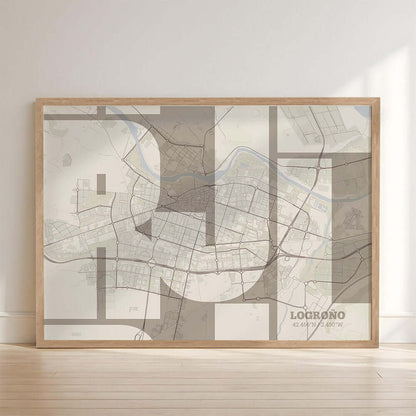 Ilustración de Logroño con tipografía geométrica – "Las Letras Inseparables"