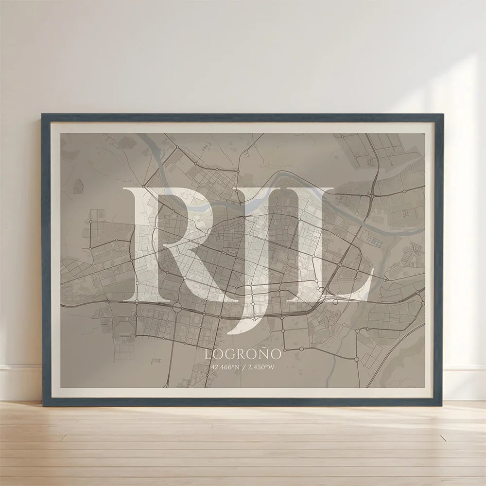 Lámina elegante de Logroño – Póster minimalista y sofisticado