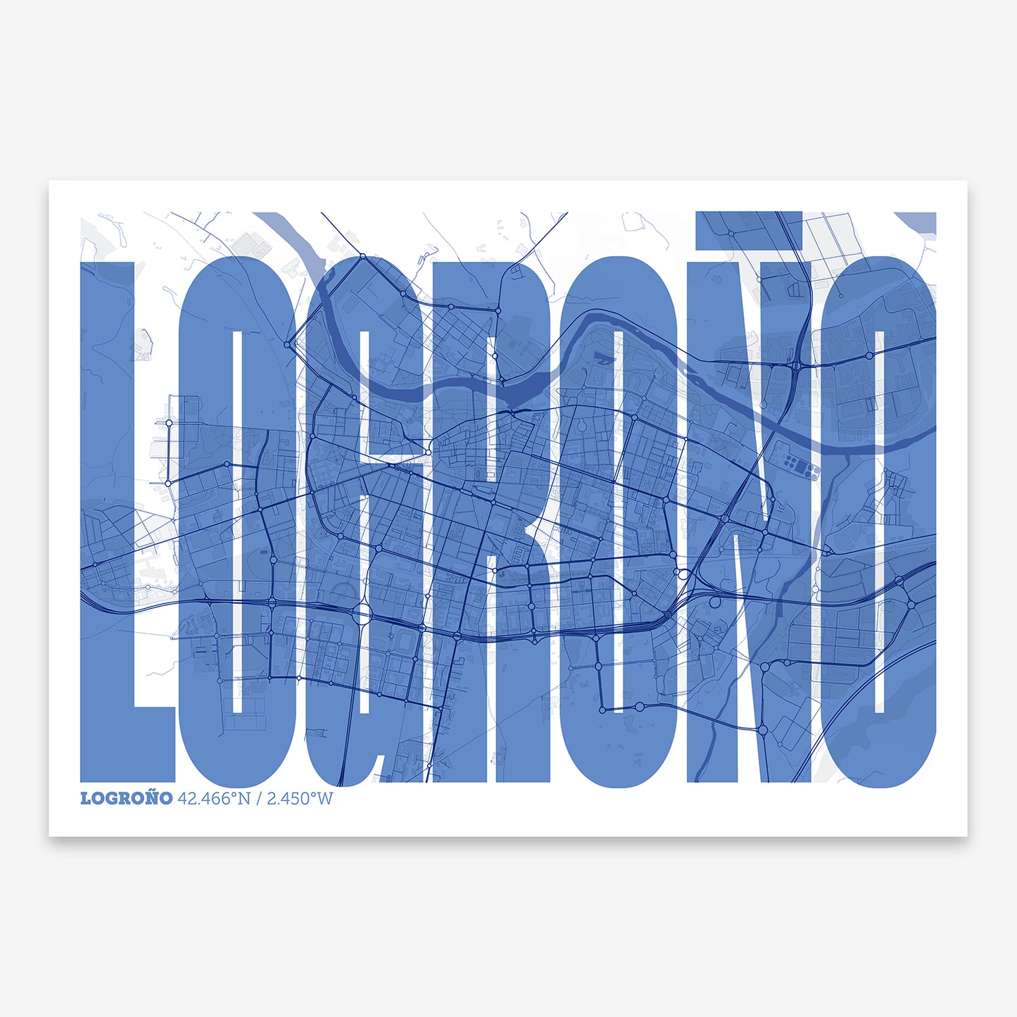 Logroño Map V09 Med / Frame / Yes