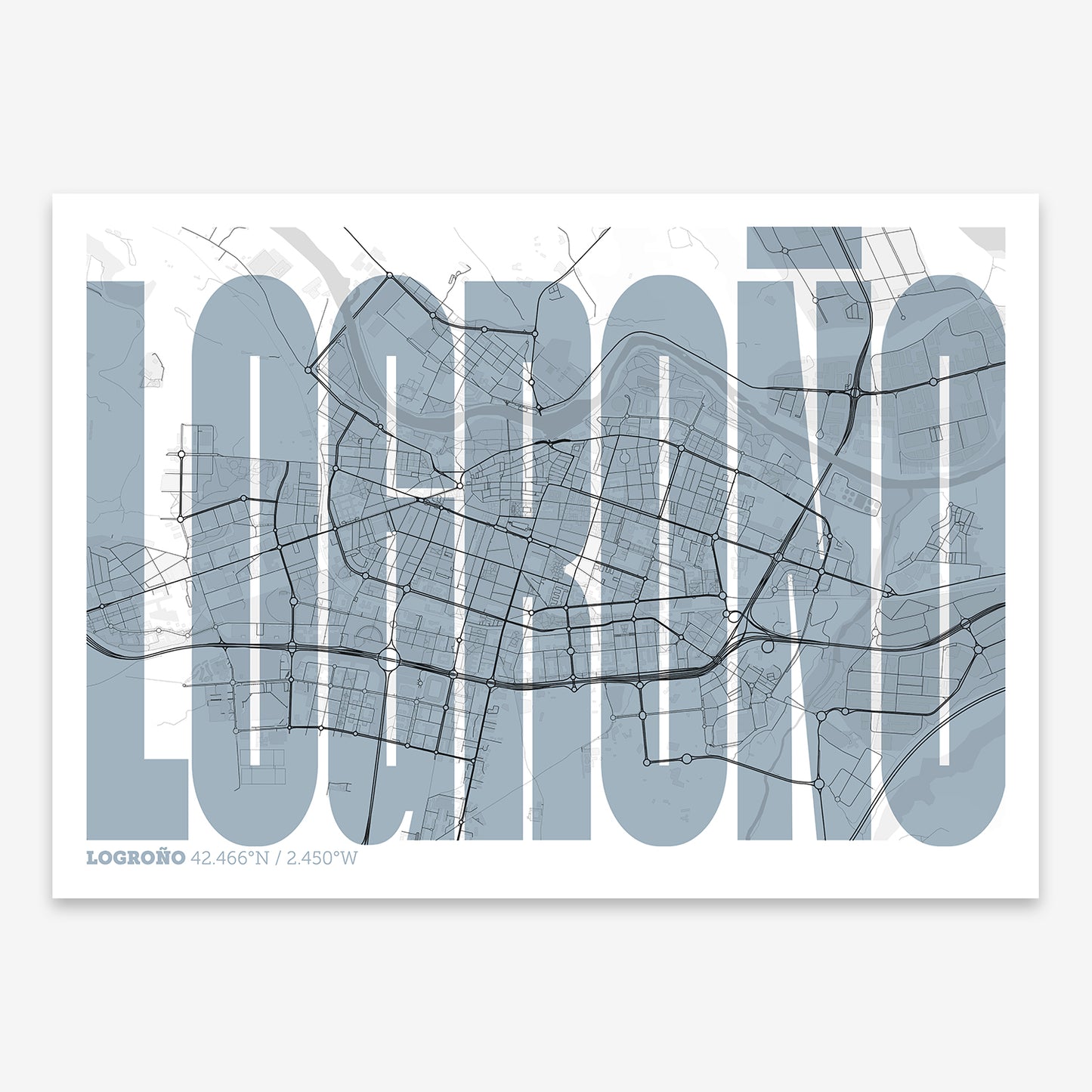 Logroño Map V09 Urban / Frame / No