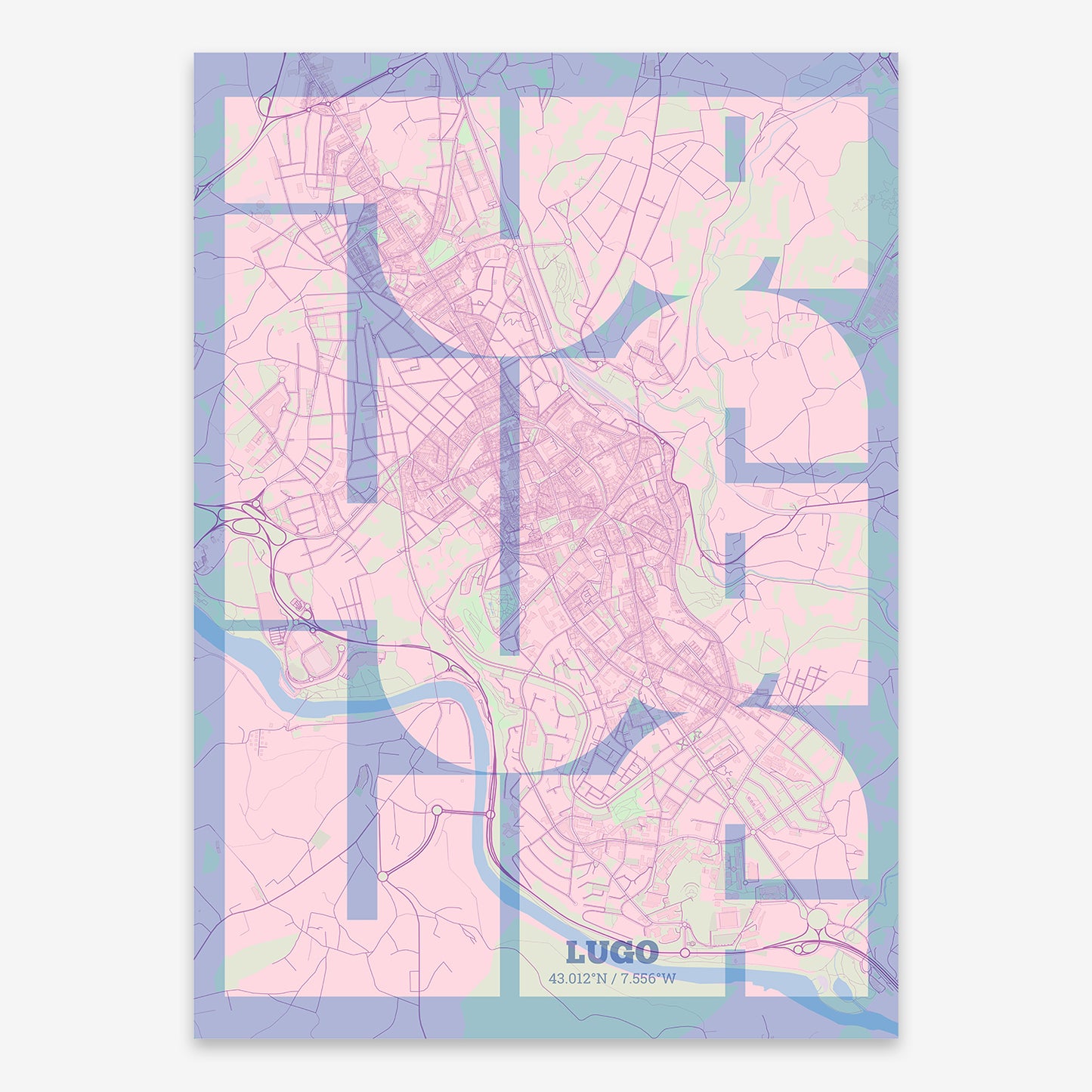 Lugo Map V03 Nursery / Frame / Yes