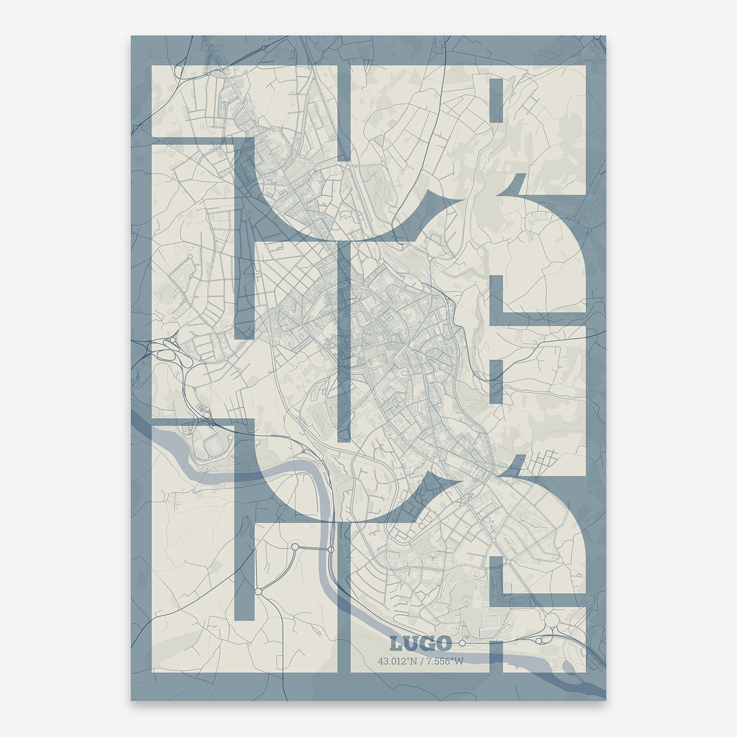 Lugo Map V03 Seaside / Frame / Yes