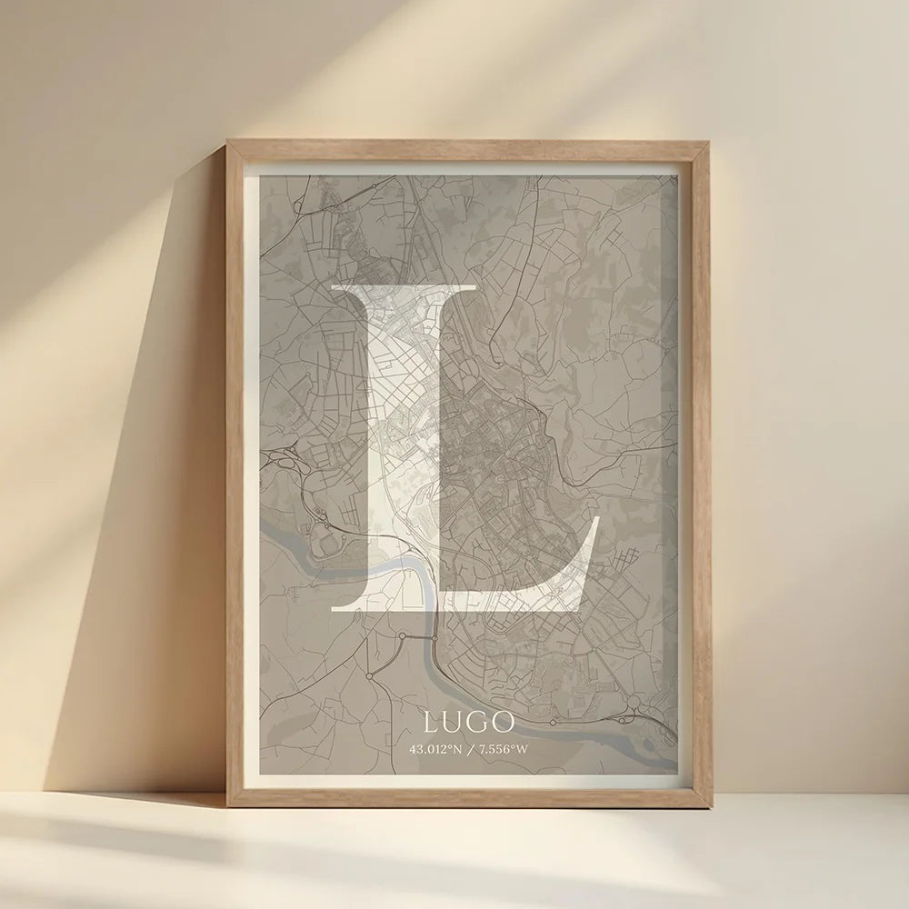 Lámina elegante de Lugo – Póster minimalista y sofisticado