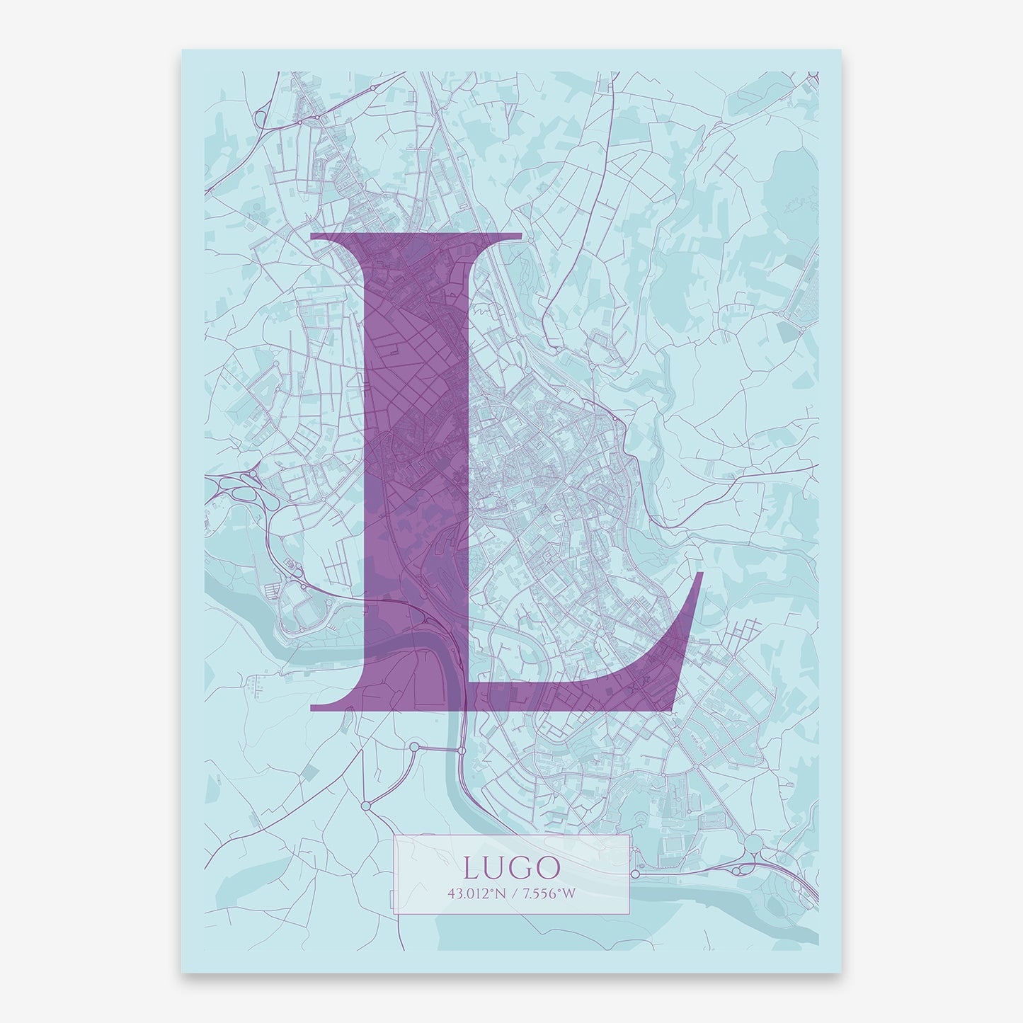 Lugo Map V06 Shabby / Frame / No