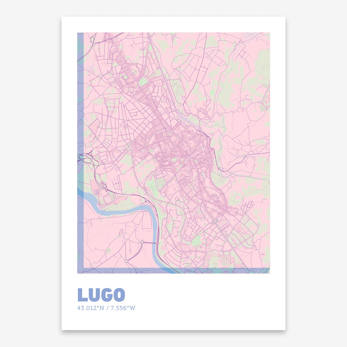 Lugo Map V07 Nursery / Frame / Yes