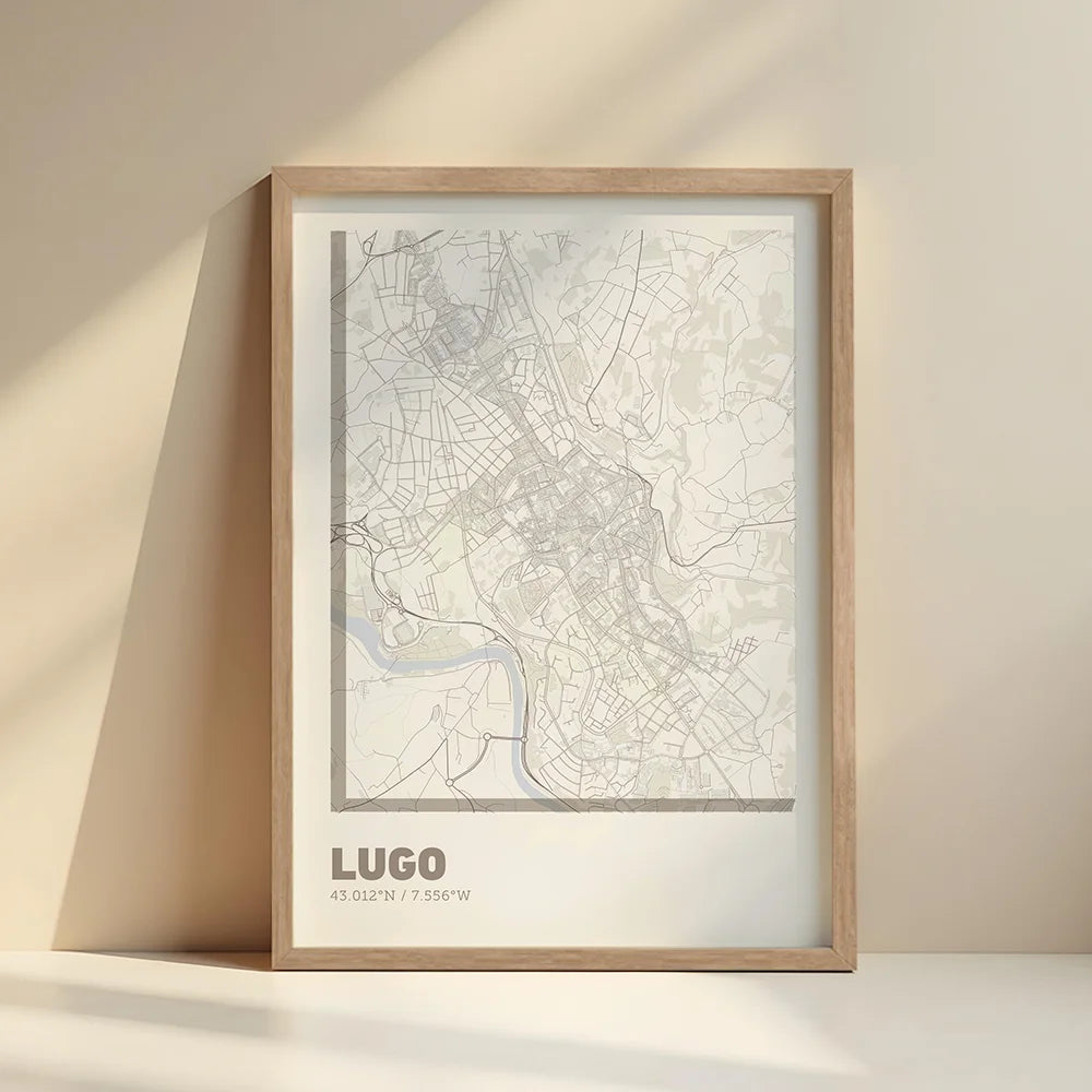 Póster decorativo de Lugo – Arte tipográfico ultrafino