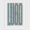 Lámina tipográfica de Lugo – diseño Extra Comprimida, sin marco sobre papel