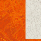 Detalle de la lámina tipográfica de Lugo, textura del papel Giclée