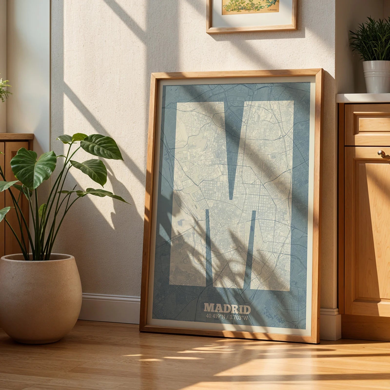 Decorative print of Madrid – Modern typographic art