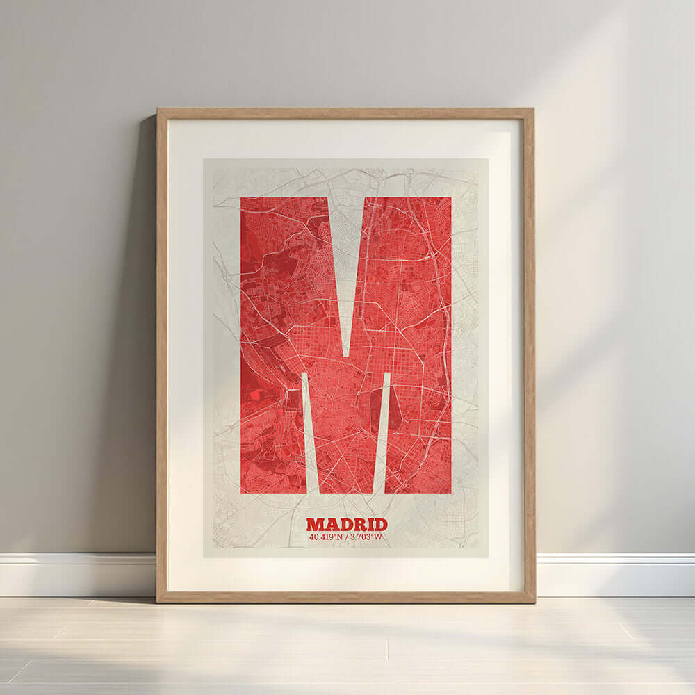 Lámina decorativa de Madrid – "La Súper Bold"