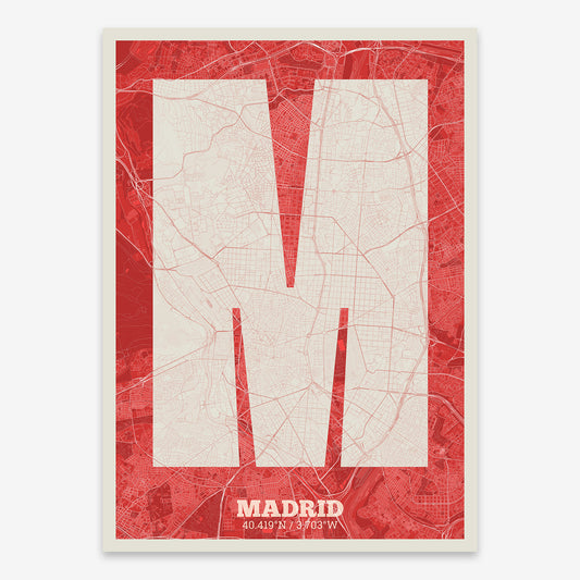 Madrid Map V02 boho