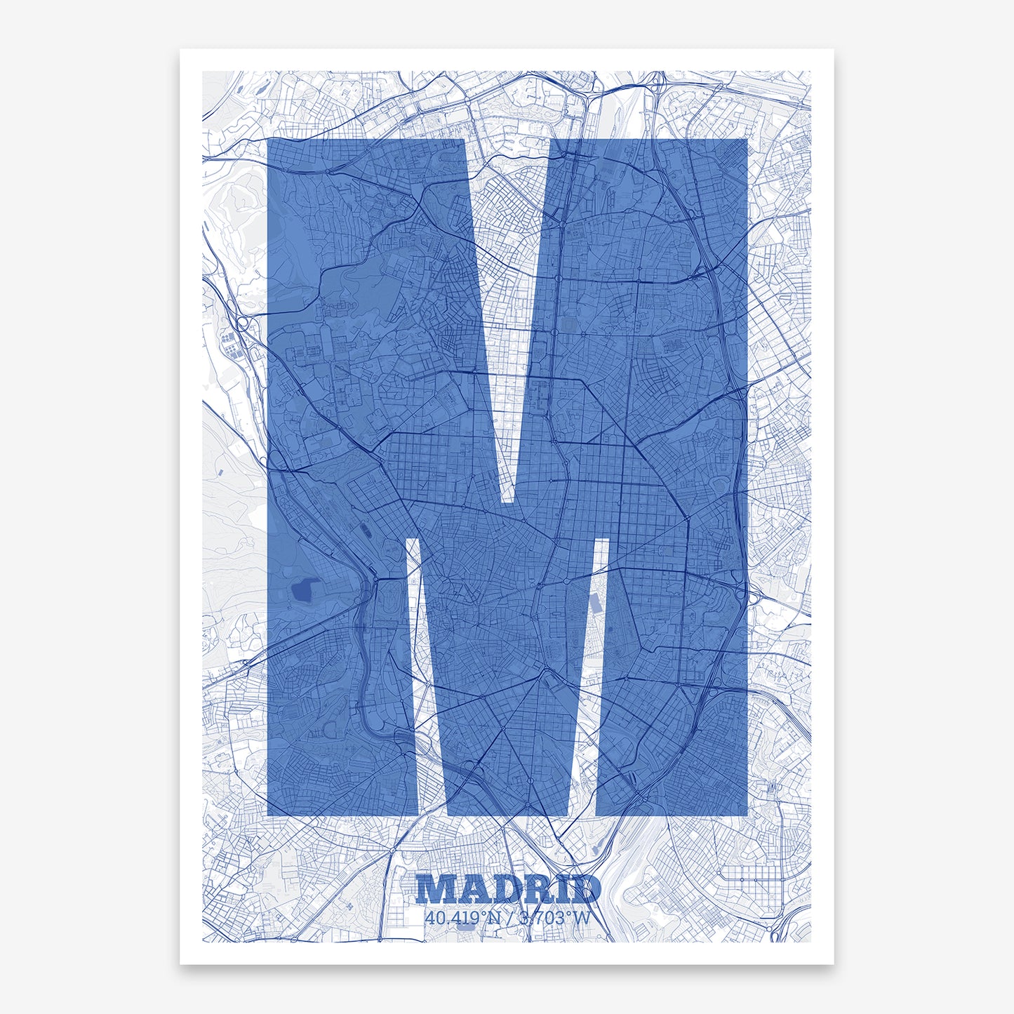 Madrid Map V02 Med / No Frame / No