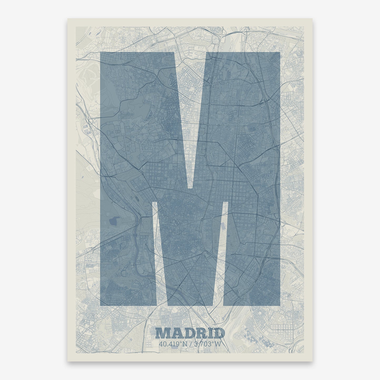 Madrid Map V02 Seaside / No Frame / No