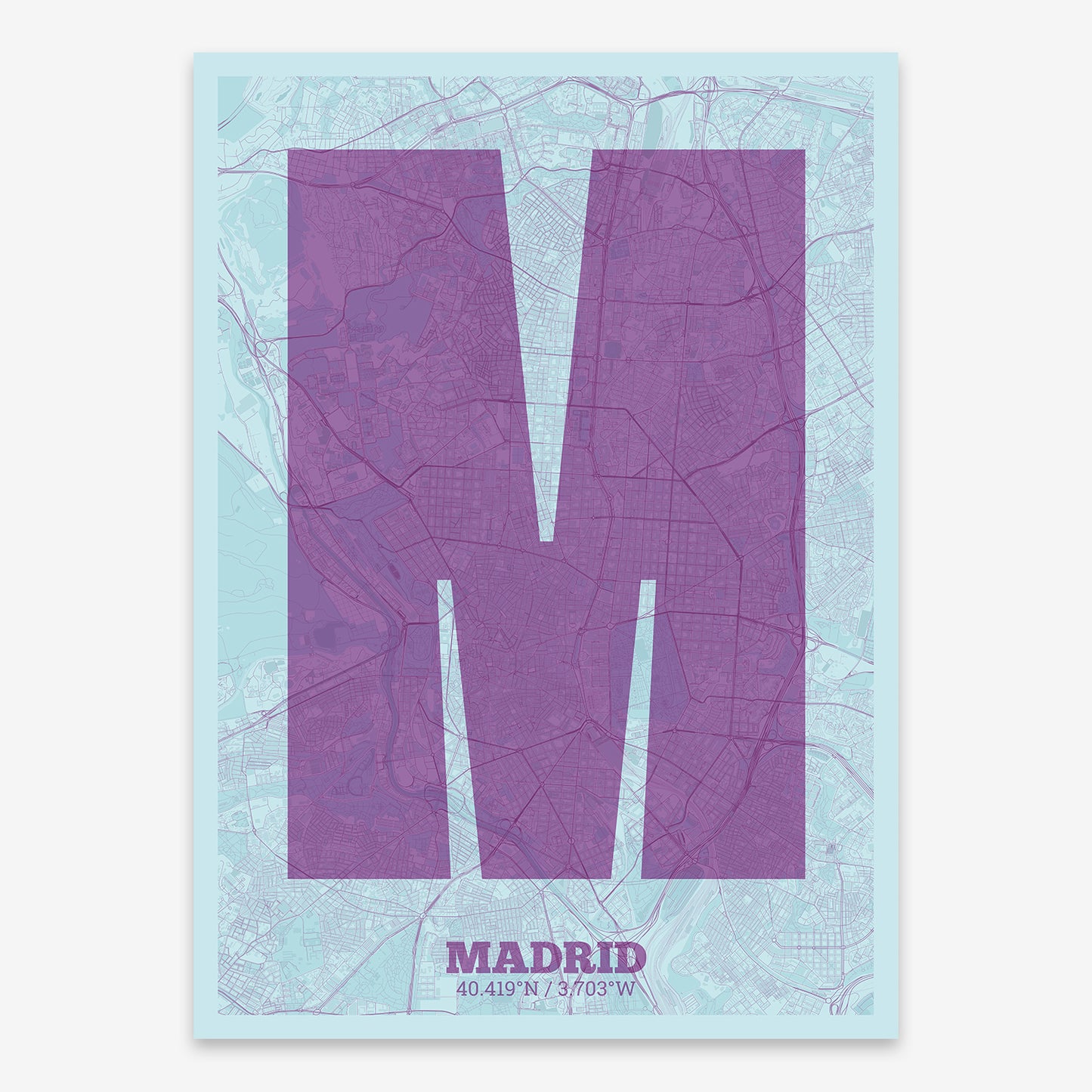 Madrid Map V02 Shabby / No Frame / No