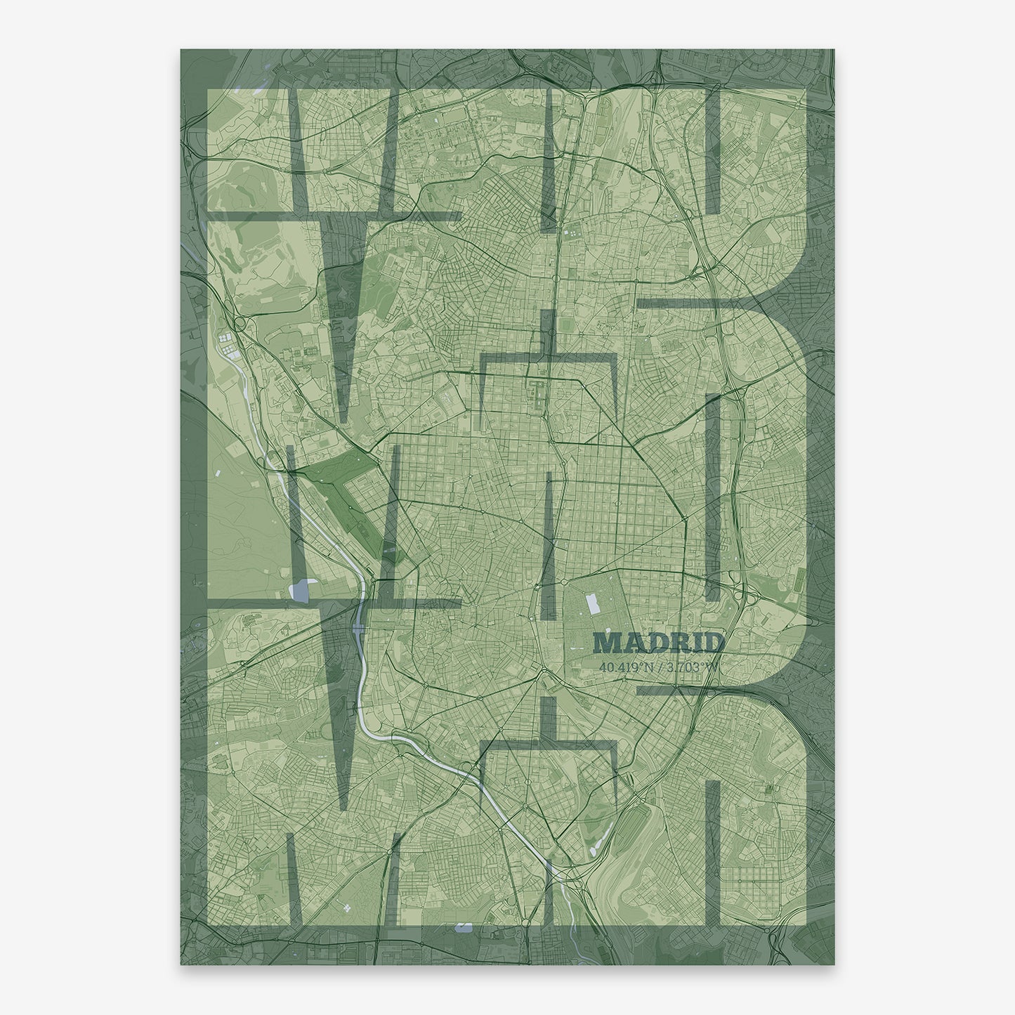 Madrid Map V03 Kyoto / No Frame / No