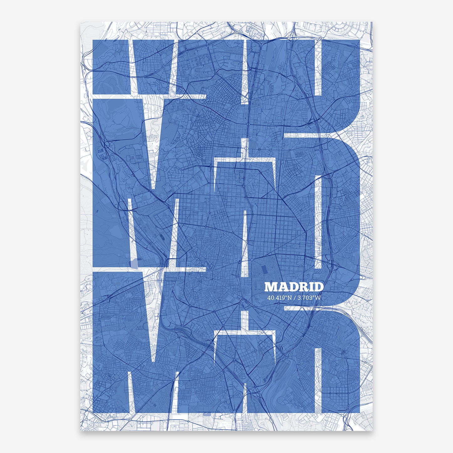 Madrid Map V03 Med / No Frame / No