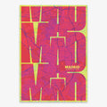 The map of Madrid in Inseparable design, featuring the city's abbreviation in expressive typography over a detailed urban map designed in yellow and fuchsia