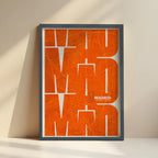 Artistic poster of Madrid with geometric typography - Custom decoration