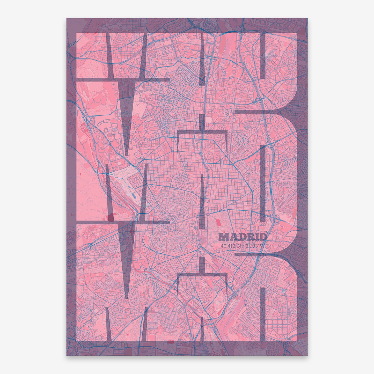 Madrid Map V03 Tuscan / No Frame / No