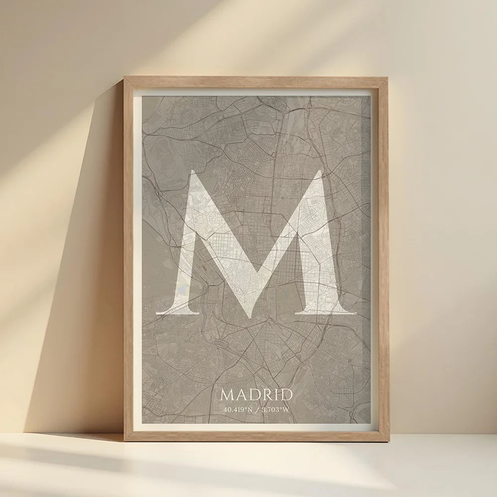 Elegant Madrid Print – Minimalist and Sophisticated Poster