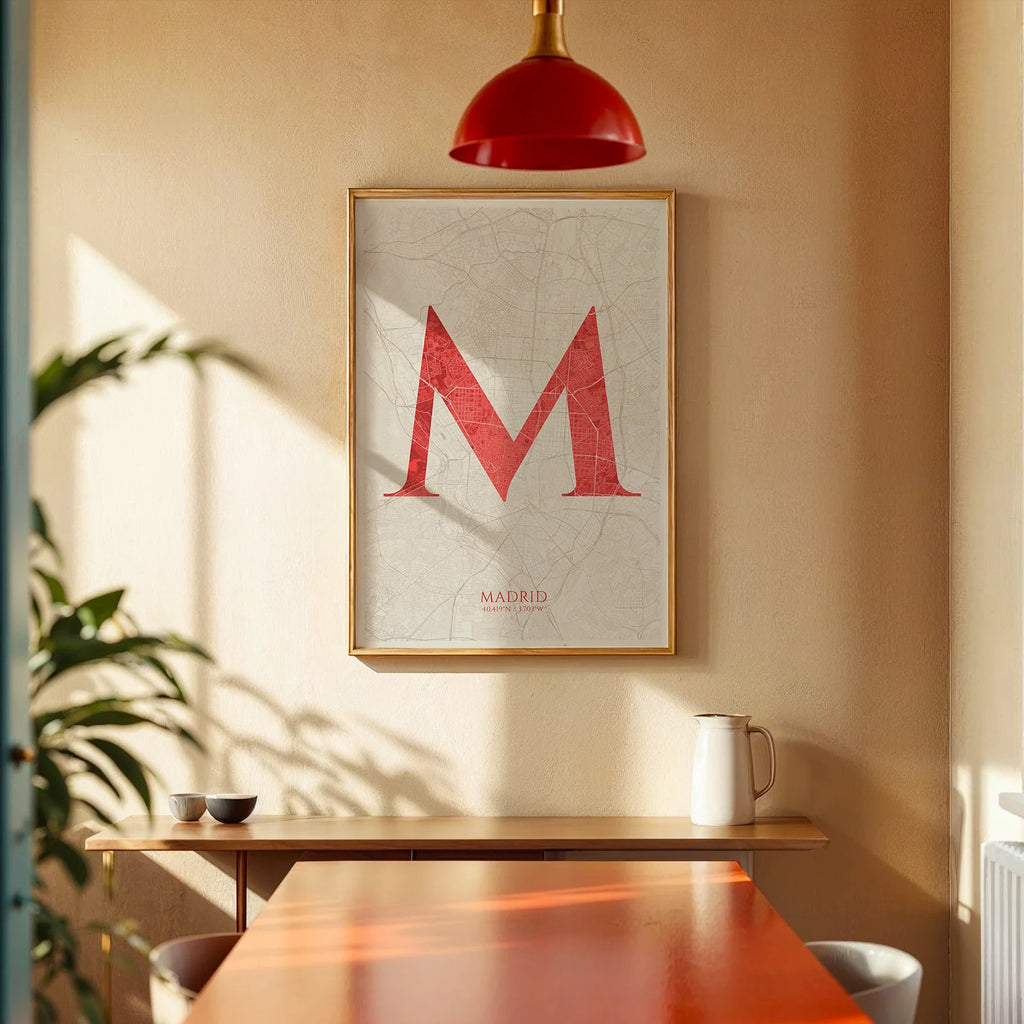 Elegant Madrid Print – Minimalist and Sophisticated Poster