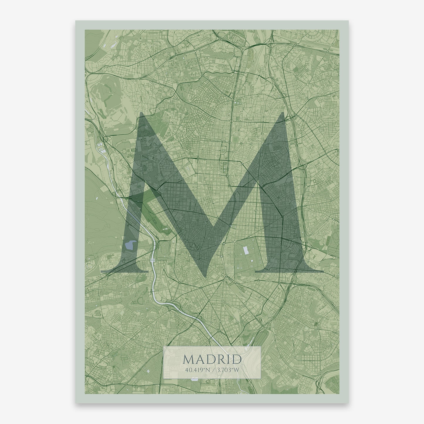 Madrid Map V06 Kyoto / No Frame / Yes