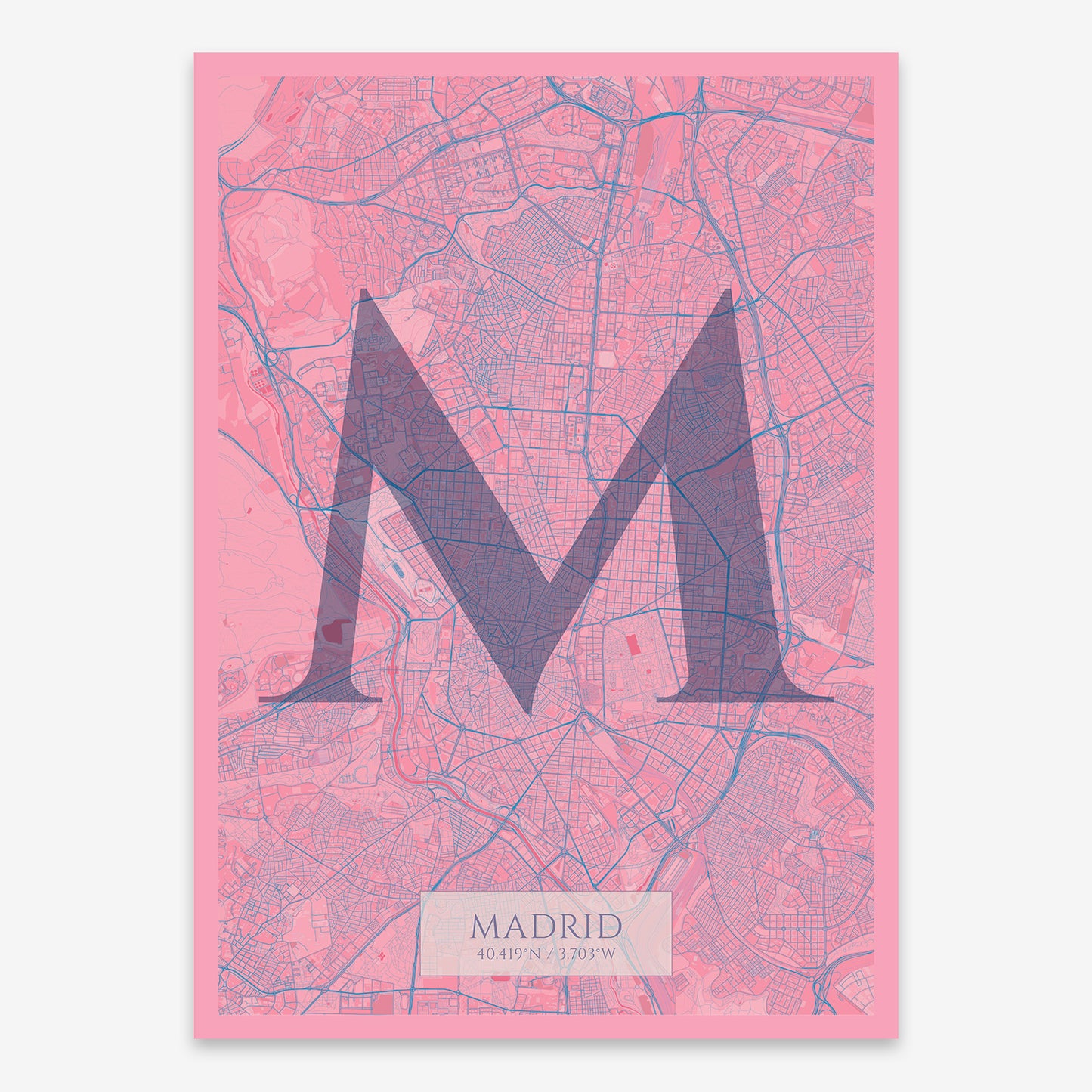 Madrid Map V06 Tuscan / No Frame / No