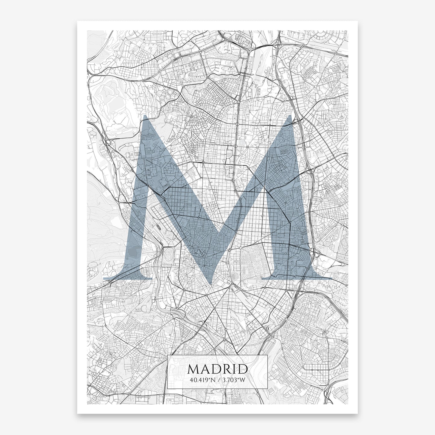 Madrid Map V06 Urban / No Frame / No