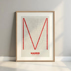 Póster decorativo de Madrid – Arte tipográfico ultrafino