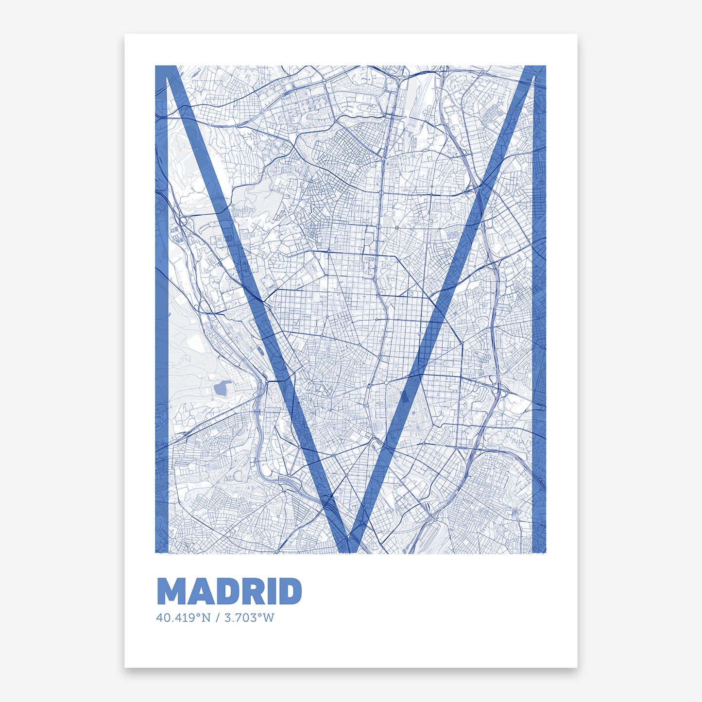 Madrid Map V07 Med / No Frame / No