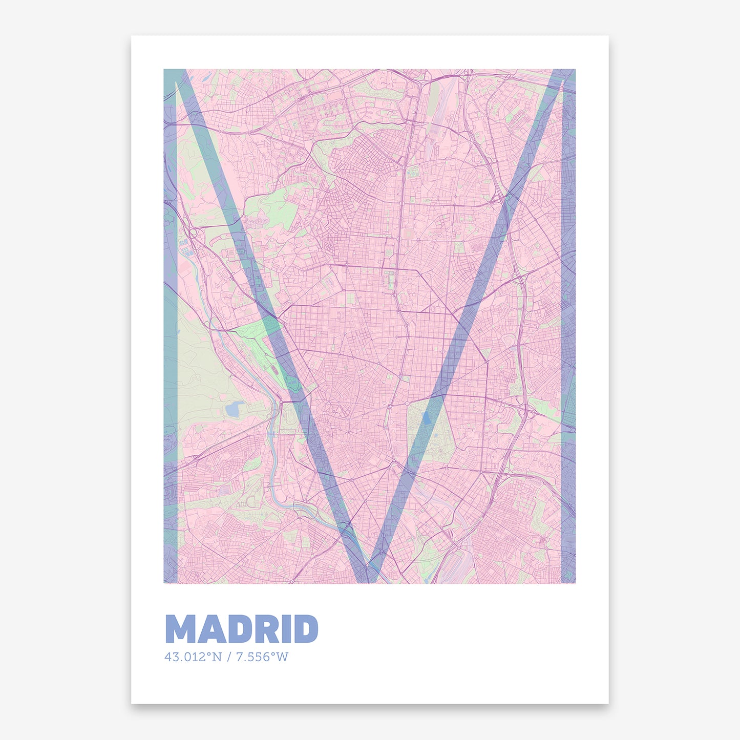 Madrid Map V07 Nursery / No Frame / No