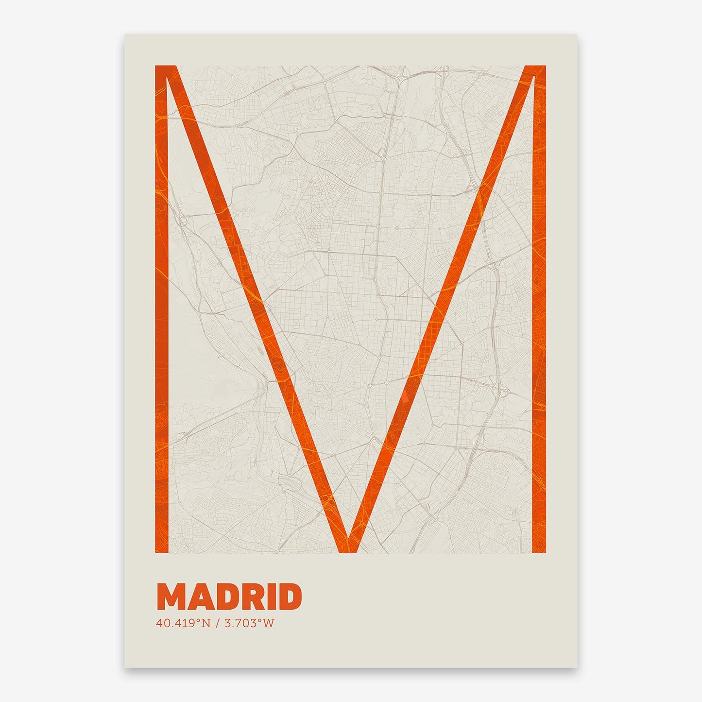 Madrid Map V07 Tribal / No Frame / No