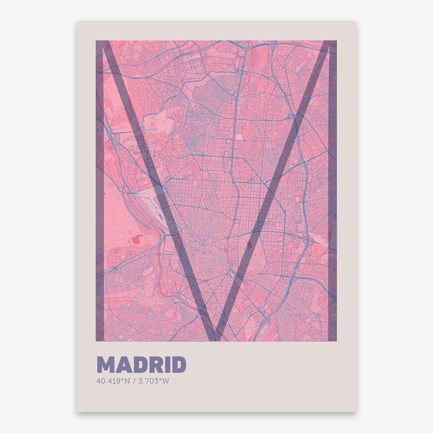 Madrid Map V07 Tuscan / No Frame / No