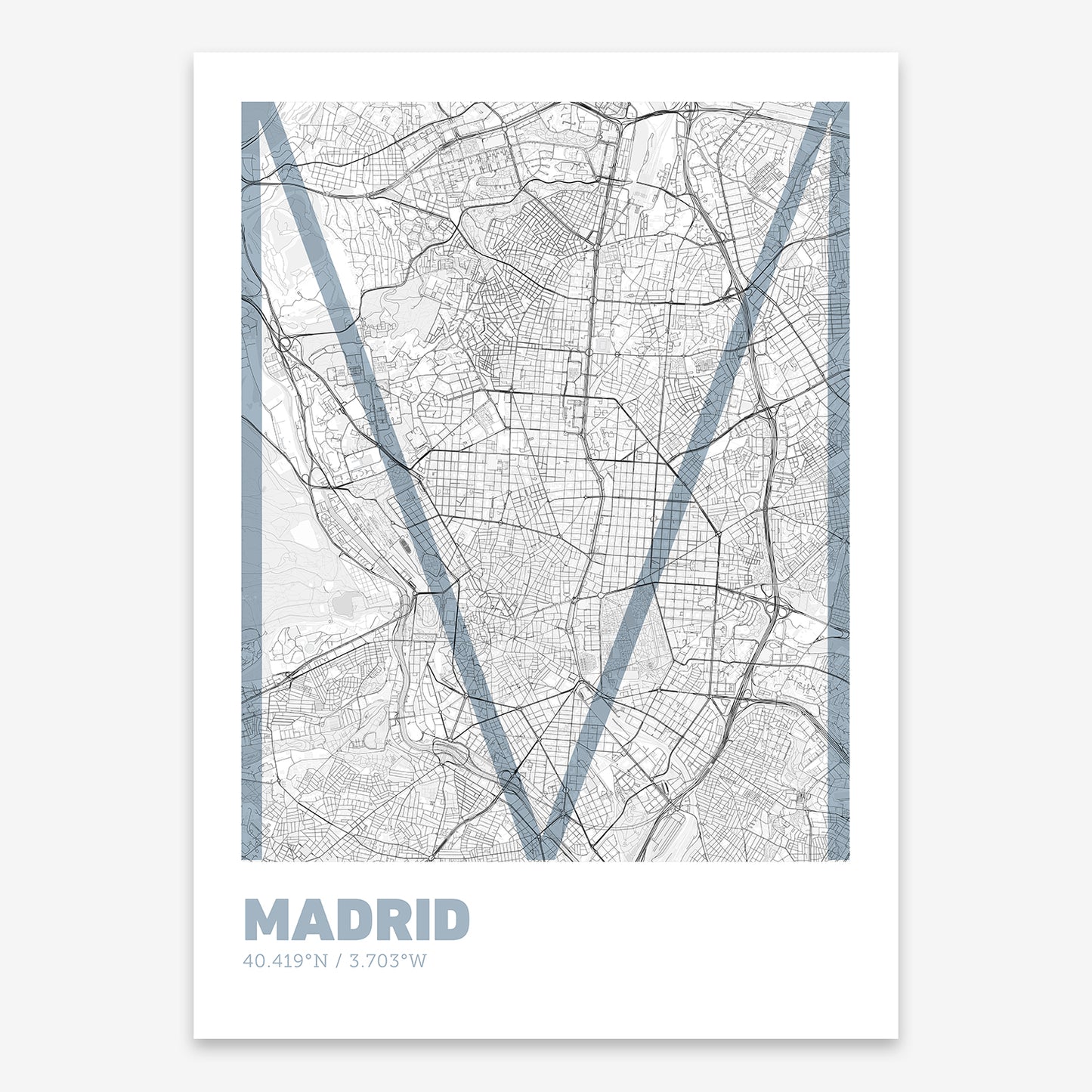 Madrid Map V07 Urban / No Frame / No