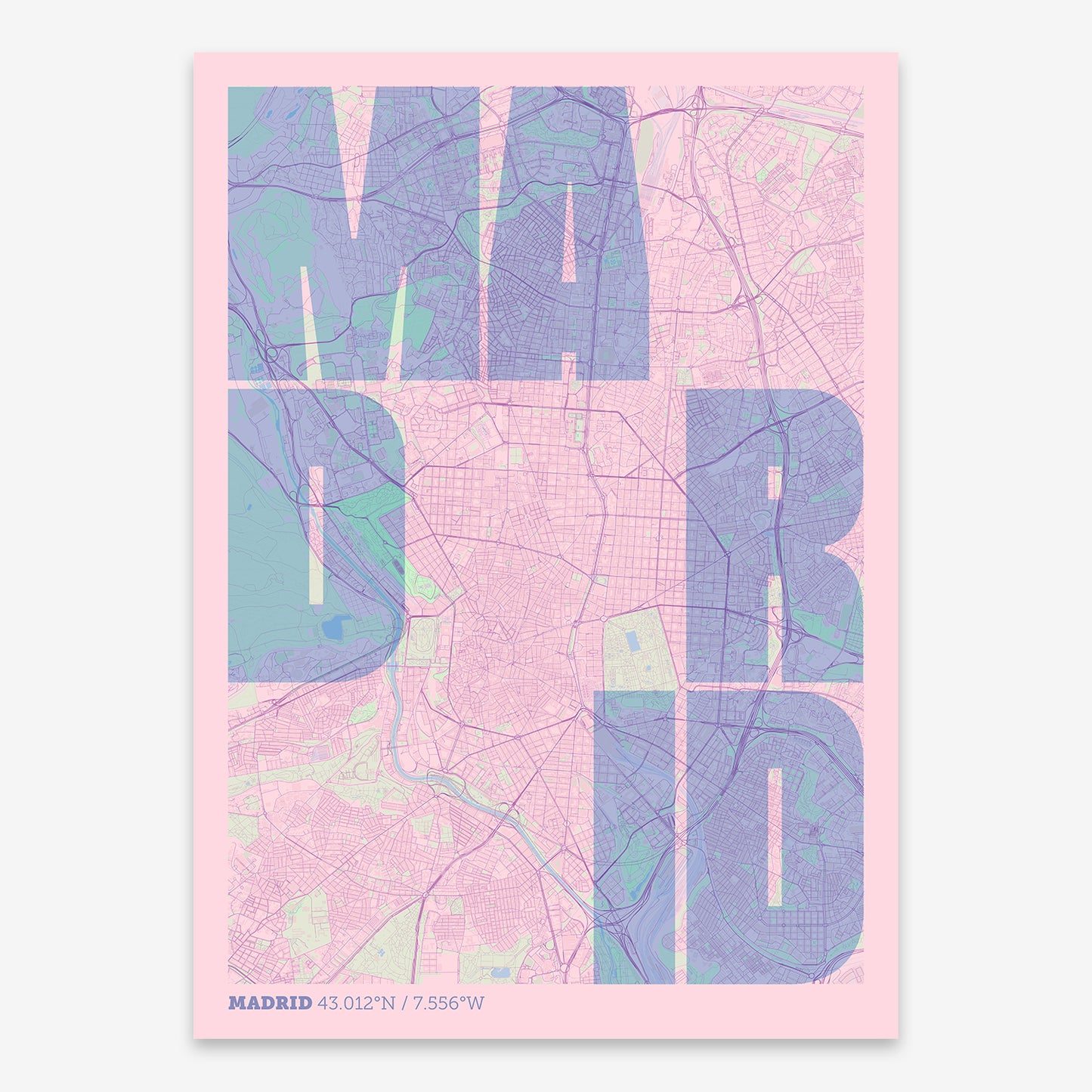 Madrid Map V08 Nursery / Frame / No