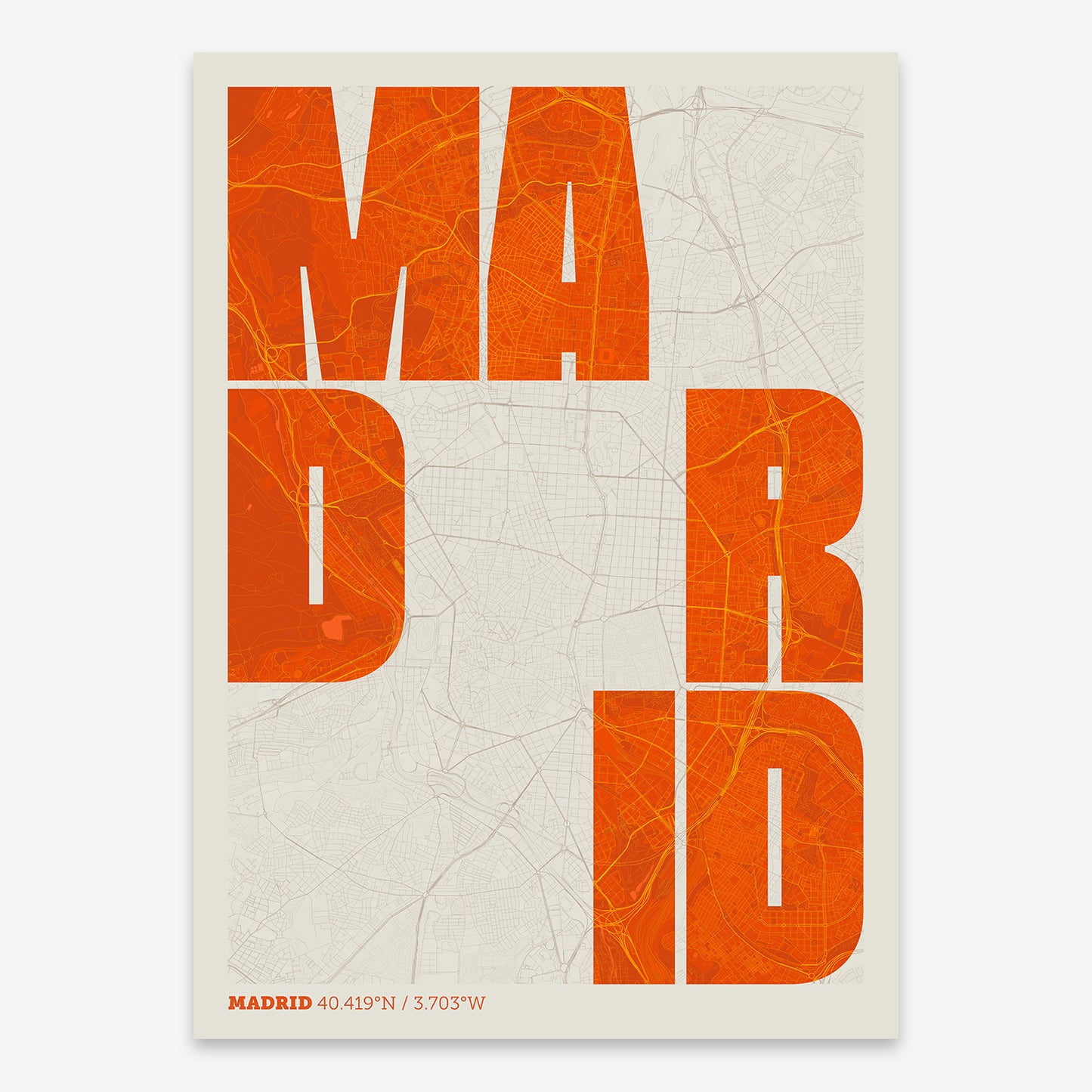 Madrid Map V08 Tribal / No Frame / No