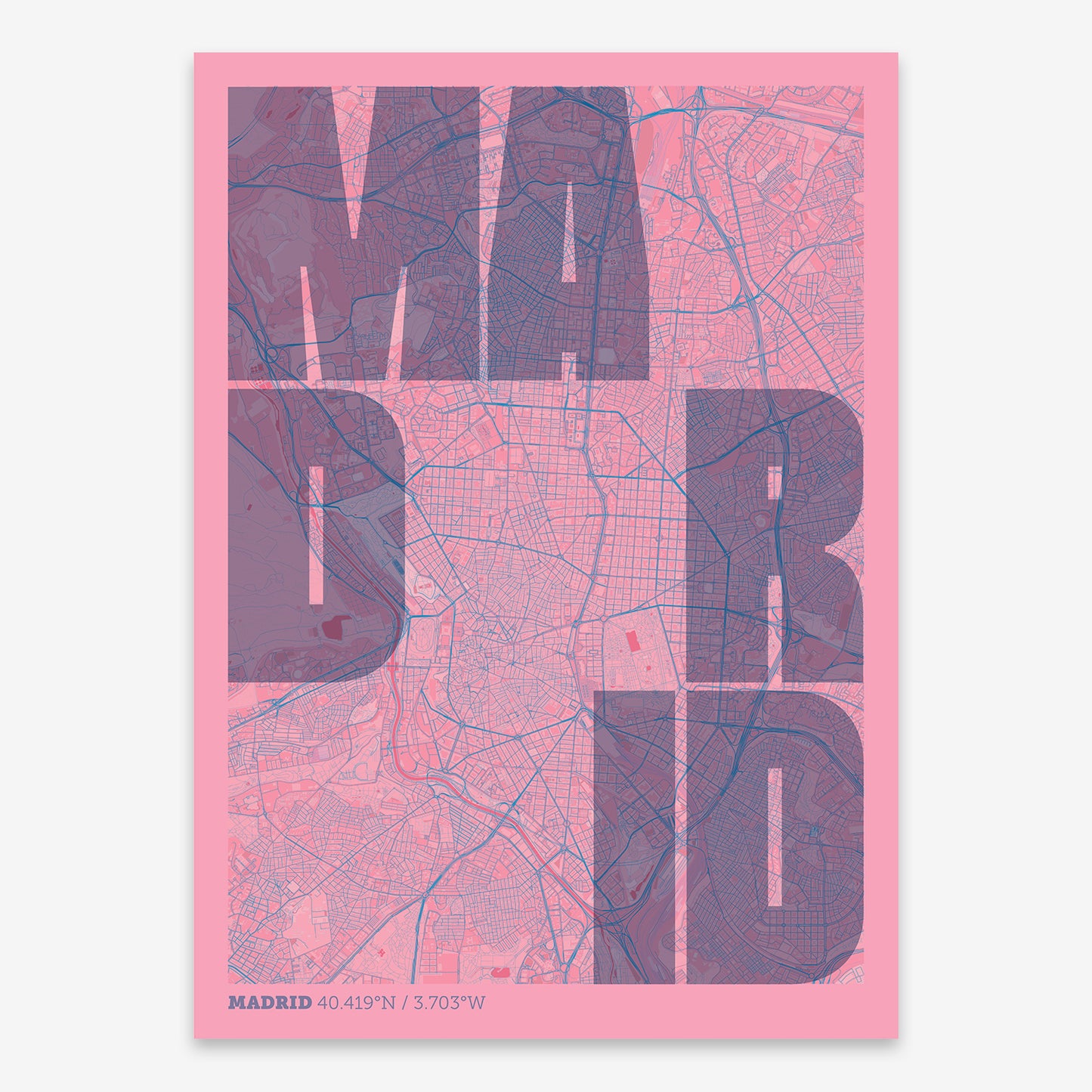 Madrid Map V08 Tuscan / No Frame / No