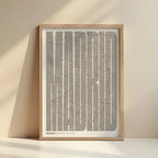 Graphic souvenir of Madrid – Contemporary typographic print