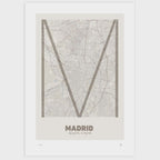 Lámina tipográfica de Madrid – diseño Ultrafina, sin marco sobre papel