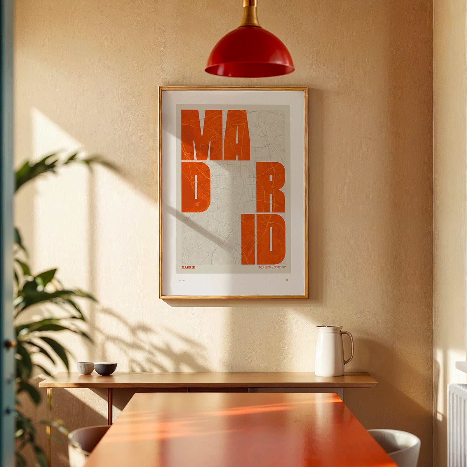 Madrid City Map Art Print