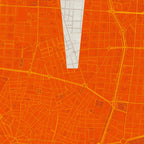Detalle de la lámina tipográfica de Madrid, textura del papel Giclée