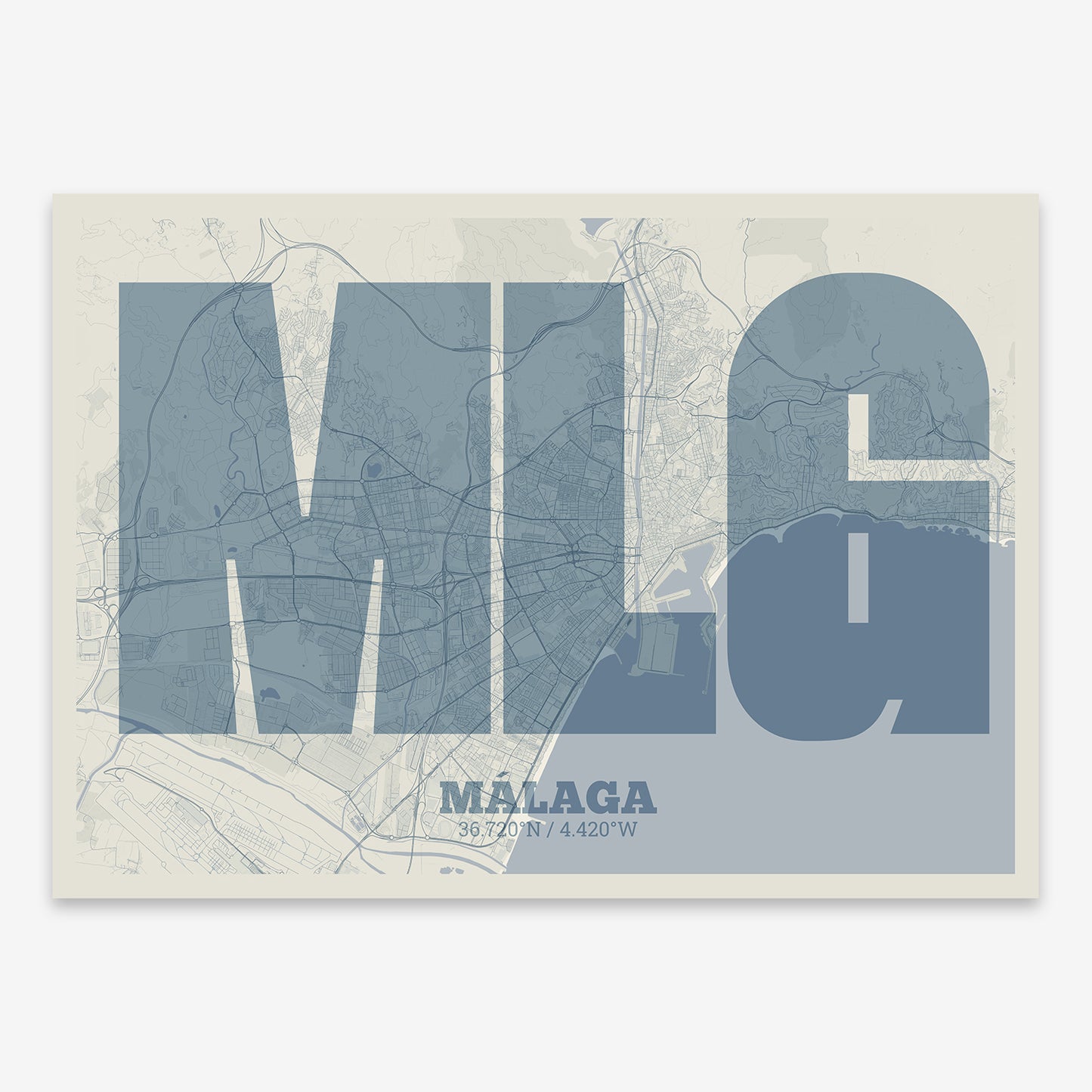 Malaga Map V02 Seaside / No Frame / No